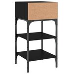 vidaXL Tables de chevet 2 Pièces noir 35x34 5x70 cm bois d'ingénierie