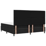 vidaXL Lit à ressorts avec matelas Noir 200 x 200 cm tissu