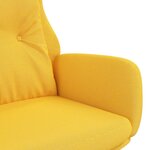 vidaXL Chaise de relaxation Jaune moutarde Tissu
