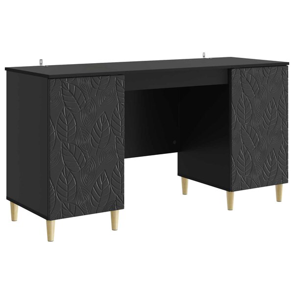 vidaXL Bureau Noir Bois d'ingénierie 142 5 x 50 x 75 cm