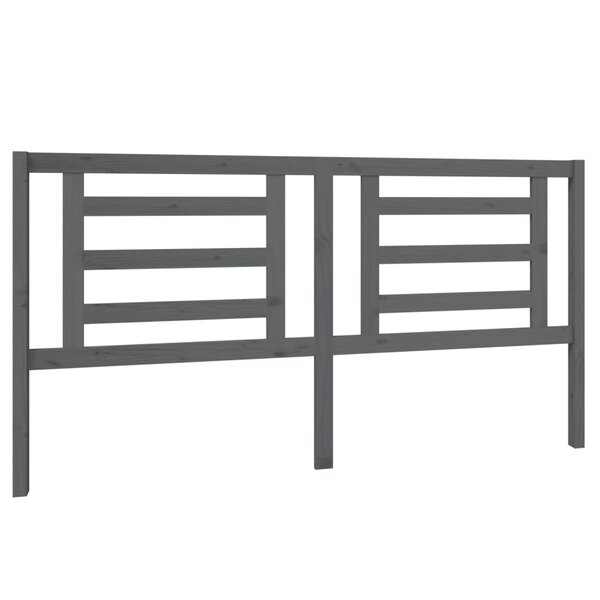 vidaXL Tête de lit Gris 186x4x100 cm Bois de pin massif