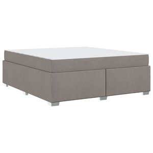vidaXL Cadre de lit avec matelas Taupe 180 x 200 cm tissu