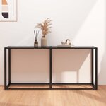 vidaXL Table console Noir 160x35x75 5 cm Verre trempé