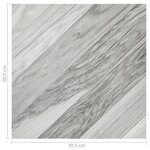 vidaXL Dalles de plancher autoadhésives 20 Pièces PVC 1 86 m² gris rayé