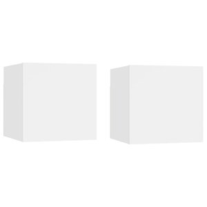 vidaXL Meubles TV muraux 2 Pièces Blanc 30 5x30x30 cm