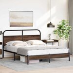 vidaXL Cadre de lit sans matelas 160x200 cm chêne marron