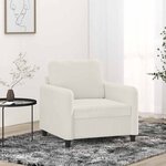 vidaXL Fauteuil Crème 60 cm Velours