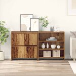 vidaXL Buffet 2 Pièces Bois ancien 70 x 41 x 75 cm Bois d'ingénierie
