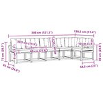 vidaXL Ensemble de canapés d'extérieur 6 pc Naturel et Beige