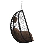 vidaXL Chaise suspendue Café 91 5 x 60 x 110 cm polyrotin