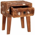 vidaXL Tables d'appoint Multicolore bois de récupération massif