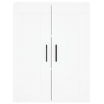 vidaXL Buffet haut Blanc 69 5x34x180 cm Bois d'ingénierie