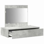 vidaXL Table de Toilette Gris 83 x 40 x 70 cm Bois d'ingénierie