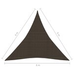 vidaXL Voile d'ombrage 160 g/m² Marron 6x6x6 m PEHD