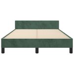 vidaXL Cadre de lit avec tête de lit Vert foncé 120x200 cm Velours