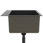 vidaXL Évier de cuisine fait main Noir Acier inoxydable