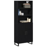 vidaXL Haut Armoire Montage mural 2 Pièces Chêne noir 70 x 34 x 180 cm