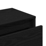 vidaXL Ensemble de meubles d'entrée 5 Pièces Chêne noir et Argent