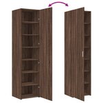 vidaXL Buffet haut chêne marron 45x42 5x185 cm bois d'ingénierie