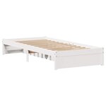 vidaXL Cadre de lit sans matelas blanc 75x190 cm bois de pin massif