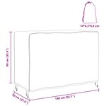 vidaXL Housse pour mobilier d'extérieur Noir 140 x 70 x 90 cm 420D