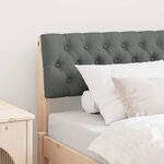 vidaXL Tête de lit capitonnée Gris foncé 90 cm Pin massif