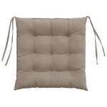 vidaXL Coussins de siège 4 Pièces Taupe 40 x 40 x 6 cm Microfibre