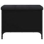 vidaXL Banc de rangement noir 62x42x45 cm bois d'ingénierie