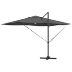 vidaXL Parasol cantilever Roma avec LEDs en anthracite  352x251x265 cm en aluminium.