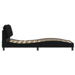 vidaXL Cadre de lit avec lumières LED noir 90x200 cm tissu
