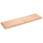 vidaXL Dessus de table bois massif traité bordure assortie