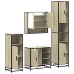 vidaXL Ensemble de meubles de salle de bain 4 Pièces chêne sonoma