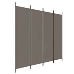 vidaXL Cloison de séparation 4 panneaux Anthracite 698x180 cm Tissu