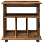 vidaXL Armoire à roulettes vieux bois 60x45x60 cm bois d'ingénierie