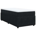 vidaXL Sommier à lattes de lit avec matelas Noir 90x200 cm Velours
