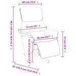 vidaXL Fauteuil inclinable avec repose-pieds noir tissu