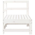 vidaXL Canapé d'angle de jardin blanc bois de pin massif