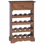 vidaXL Étagère à vin 55 x 23 x 85 cm Bois de Mahogany Massif