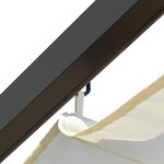 vidaXL Pergola avec toit rétractable Blanc crème 3 x 3 m Acier