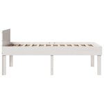 vidaXL Cadre de lit sans matelas blanc 90x190 cm bois de pin massif