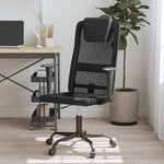 vidaXL Chaise de bureau réglable en hauteur noir