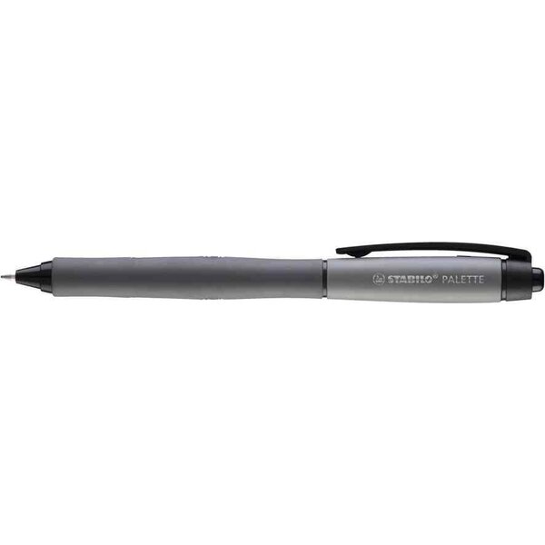 Stylo roller palette encre gel pointe moyenne noir stabilo