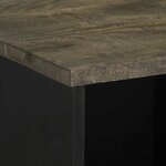 vidaXL Buffet noir 80x33x75 cm bois massif de manguier