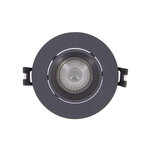 Lot 3 spots gu10 50w 2700k rond orientable noir ip20