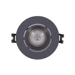 Lot 3 spots gu10 50w 2700k rond orientable noir ip20