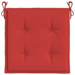 vidaXL Coussins de chaise de jardin 6 Pièces rouge 40x40x3cm tissu oxford