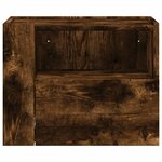 vidaXL Tables de chevet murales 2 Pièces chêne fumé 45x30x35 cm