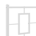 vidaXL Cadre de lit métal avec tête de lit blanc 100x200 cm