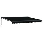 vidaXL Auvent Rétractable Noir 400 × 300 cm Tissu  Métal