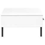 vidaXL Table basse avec pieds en métal Blanc Bois pin massif OSLO